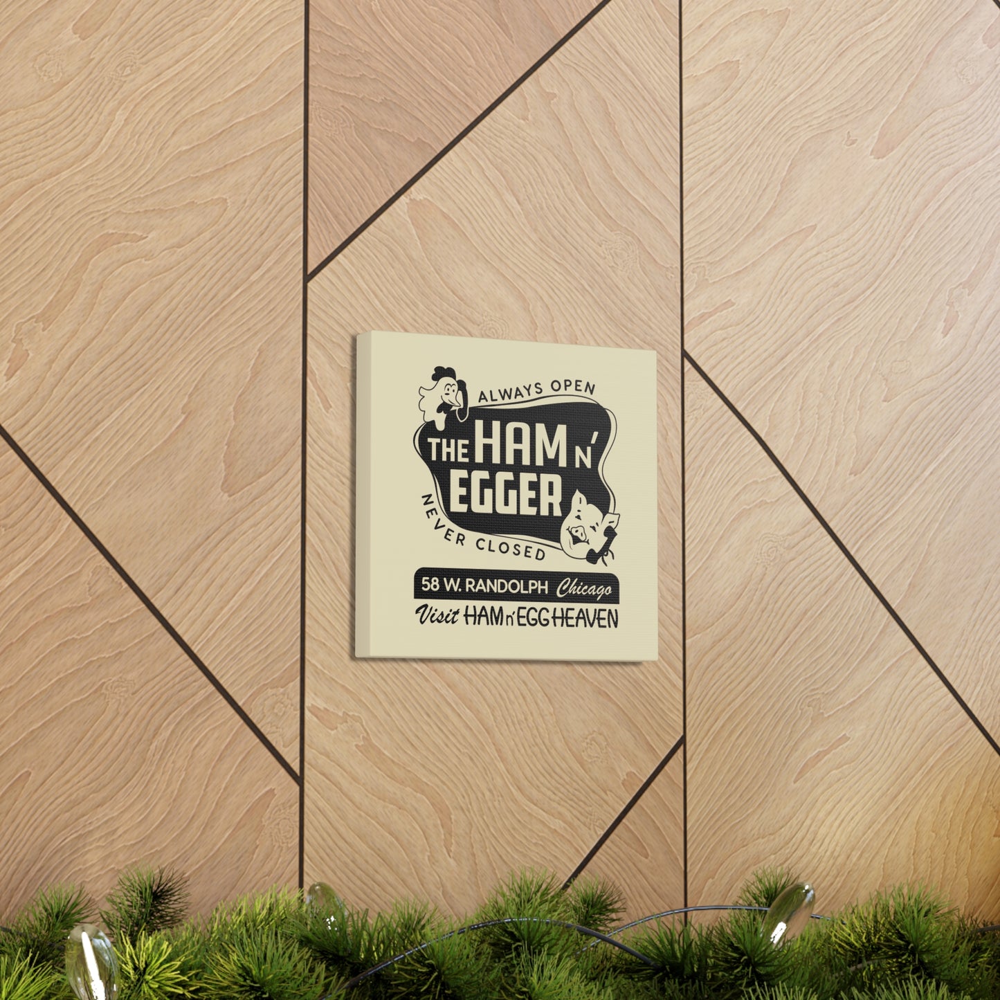 Ham n' Egger - Canvas Wall Art (Beige)