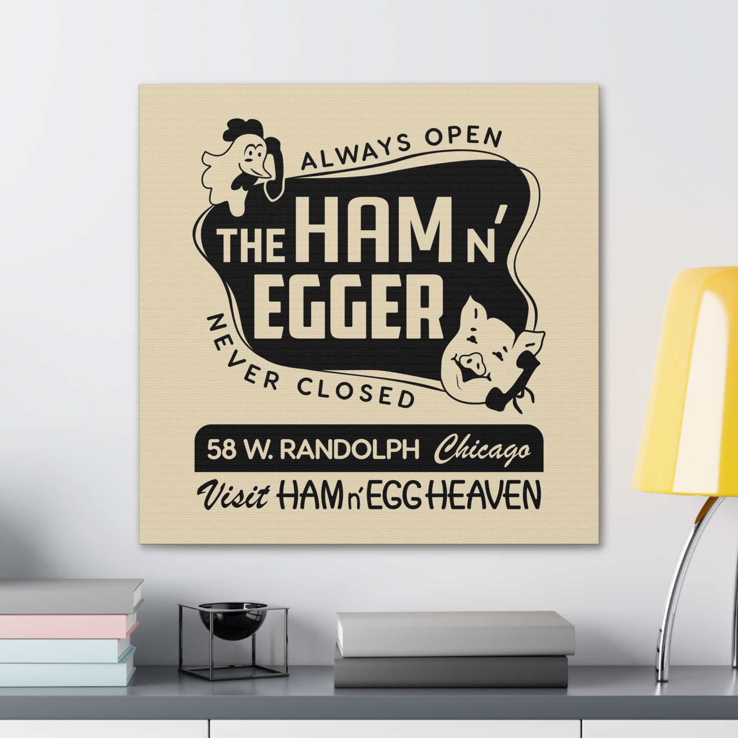 Ham n' Egger - Canvas Wall Art (Beige)