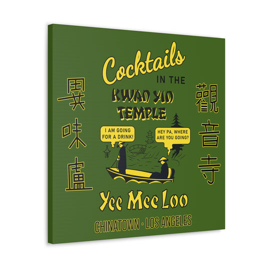 Cocktails in the Kwan Yin Temple - Canvas Wall Art