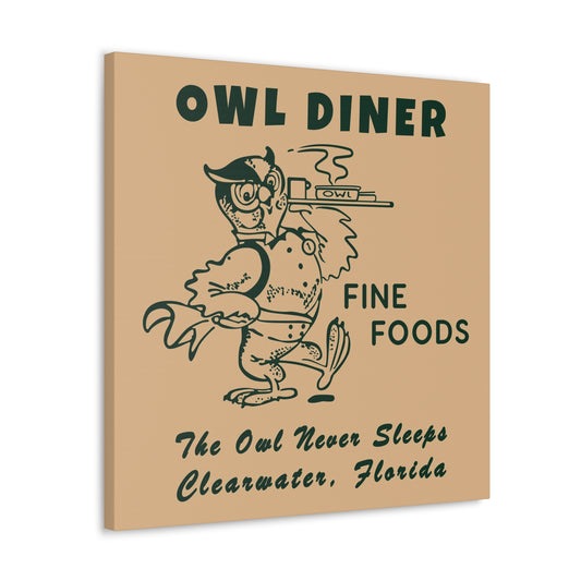 Owl Diner - Canvas Wall Art