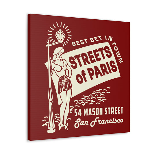 Streets of Paris  - Canvas Wall Art